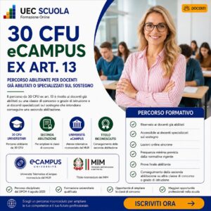 30 CFU ex Art. 13: Percorso Abilitante per una Nuova Classe di Concorso