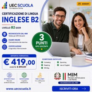 Certificazione Inglese B2 British Institutes Online | 3 Punti GPS Docenti