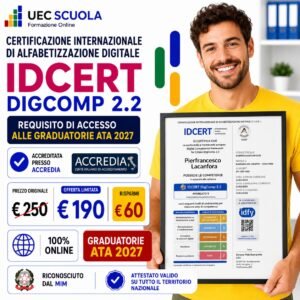 Home 14 Certificazione Internazionale di Alfabetizzazione Digitale IDCERT DigComp 2.2 Accredia