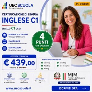 Certificazione Inglese C1 British Institutes Online | 4 Punti GPS Docenti