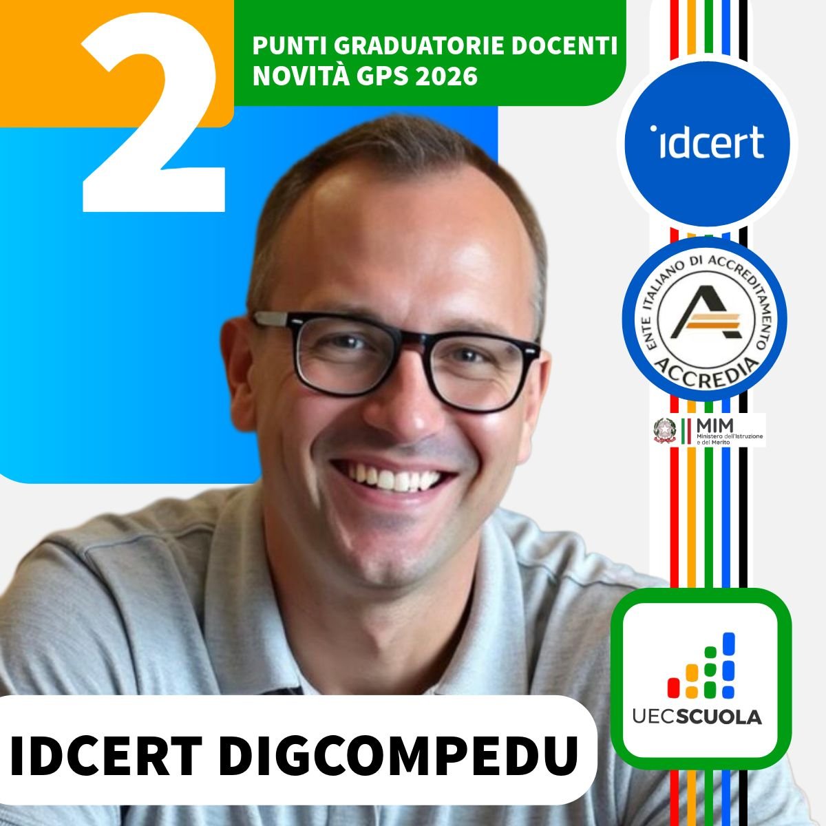 Certificazione IDCERT DigCompEdu 1 Certificazione IDCERT DigCompEdu