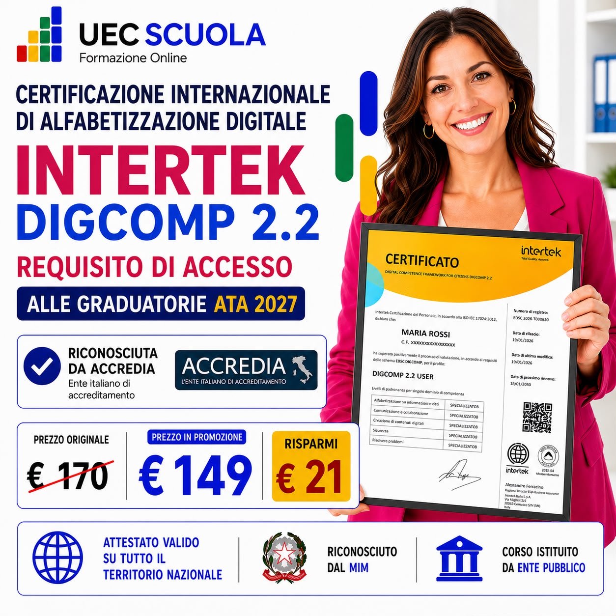 Certificazione Internazionale di Alfabetizzazione Digitale DigComp 2.2 Intertek (CIAD) 1 Certificazione Internazionale di Alfabetizzazione Digitale DigComp 2.2 Intertek (CIAD)